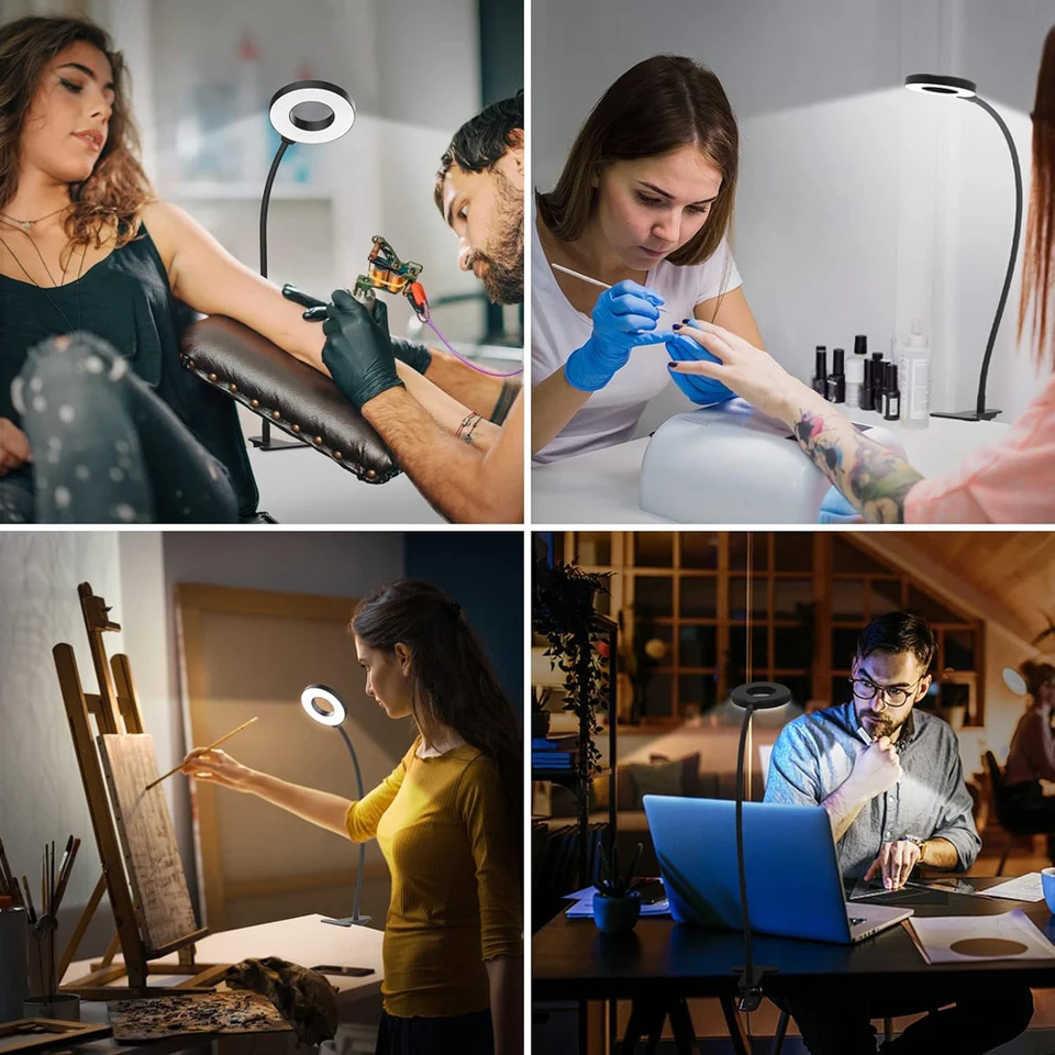 48 LED Desk Lamp Clip USB Book Light Bedside 360° Reading Light Adjustable 3Leve | UK - View #8