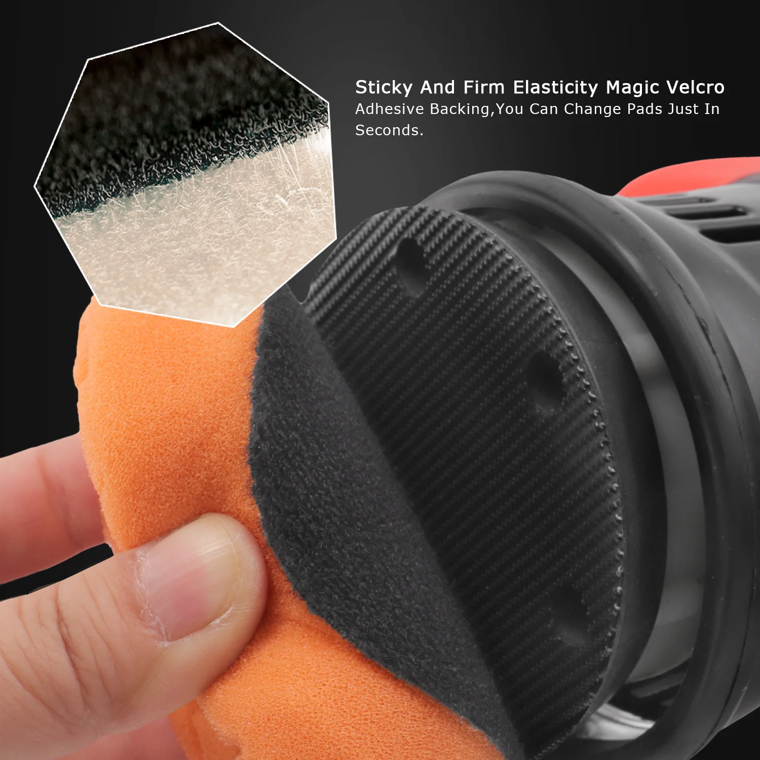 SPTA CP302 3" Forced Dual Action Polisher 6 Speed Adjustable Polishing Tool 8MM Orbit ing Machine For Car Detailing