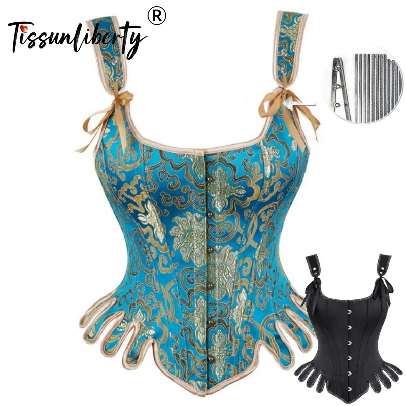 Settore Steel Bone Corsetto Stretto Da Donna Mujer Intimo Sexy Vintage Vita Trainer Dimagrante Body Shapewear Top Donna Steampunk