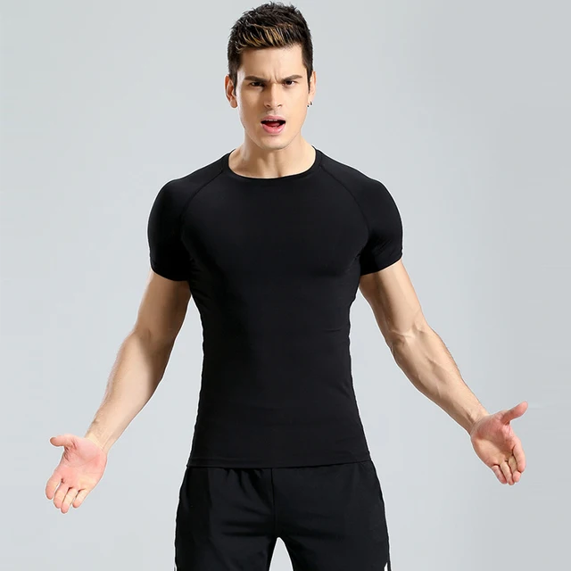 seiveini T-Shirt de Sport à Manches Courtes pour Hommes Tee Shirt  Compression Manches Courtes Baselayer T-Shirt de Musculation Homme pour la  Gym et Le Fitness A Blanc S : : Mode