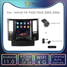 

Tesla Vertical Style Touch Screen Car Radio Android 11 Stereo For Infiniti FX35 FX45 Multimedia System Gps Navigation 2003-2006