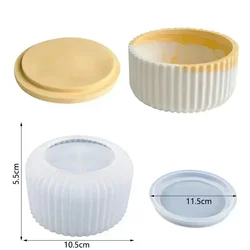 Handmade Round Silicone Mold for Scented Candle, Vase, or Storage Jar (Type A-04)