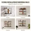 Industrial Pipe Shelf 3 Tier 41.5x9.84in Wall-Mount for kitchen Bedroom 2