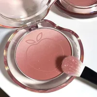 Peach Pink Blusher Matte Purple Cheek Tint Blush Makeup Lasting Brighten Facial Silky Smoothness Rouge Powder Palette Cosmetics 1