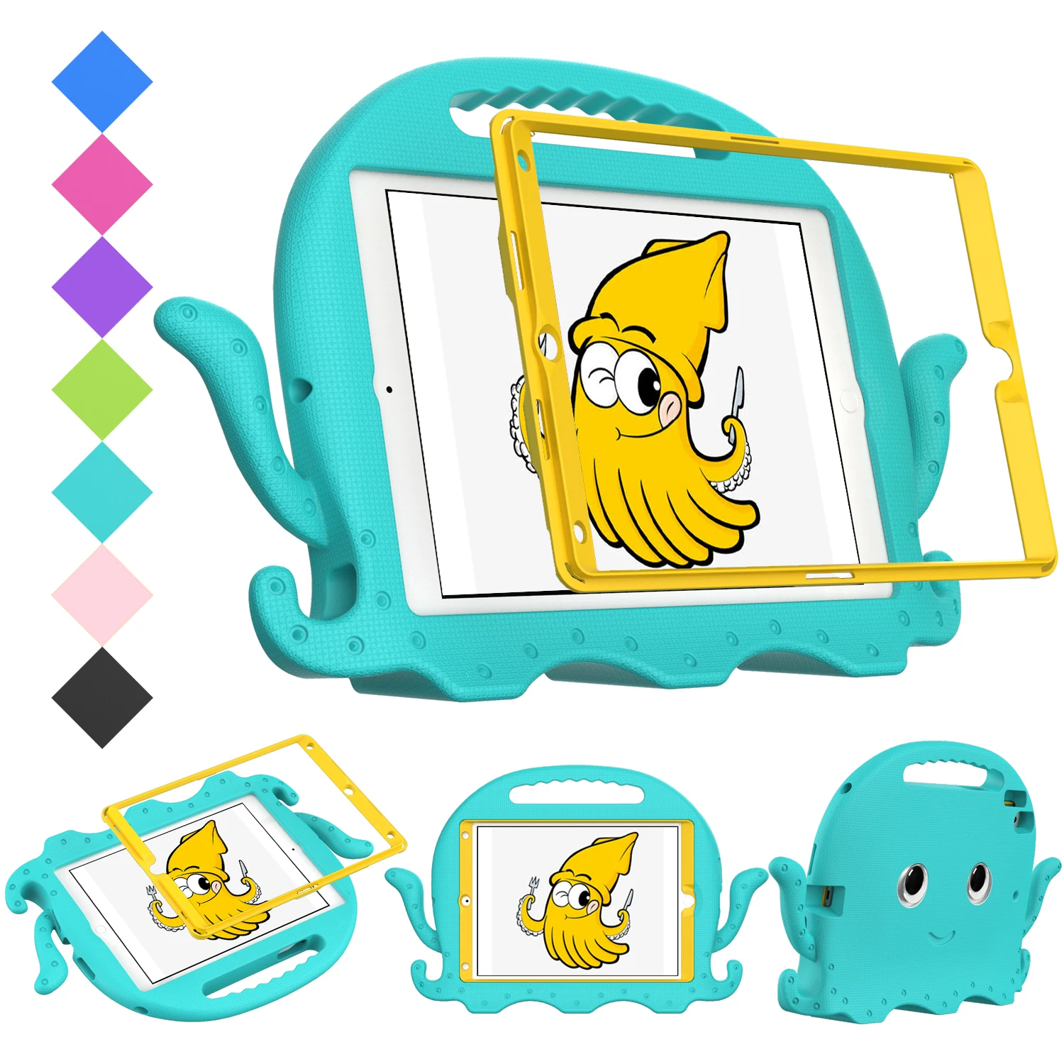For IPad Air 4 10.9 2020 Pro 11 2018 2021 Stand Case Shockproof Kids EVA Cover For IPad 10.2 2021 Pro 10.5 Air3 Mini 6 5 4 3 2_voghion.com