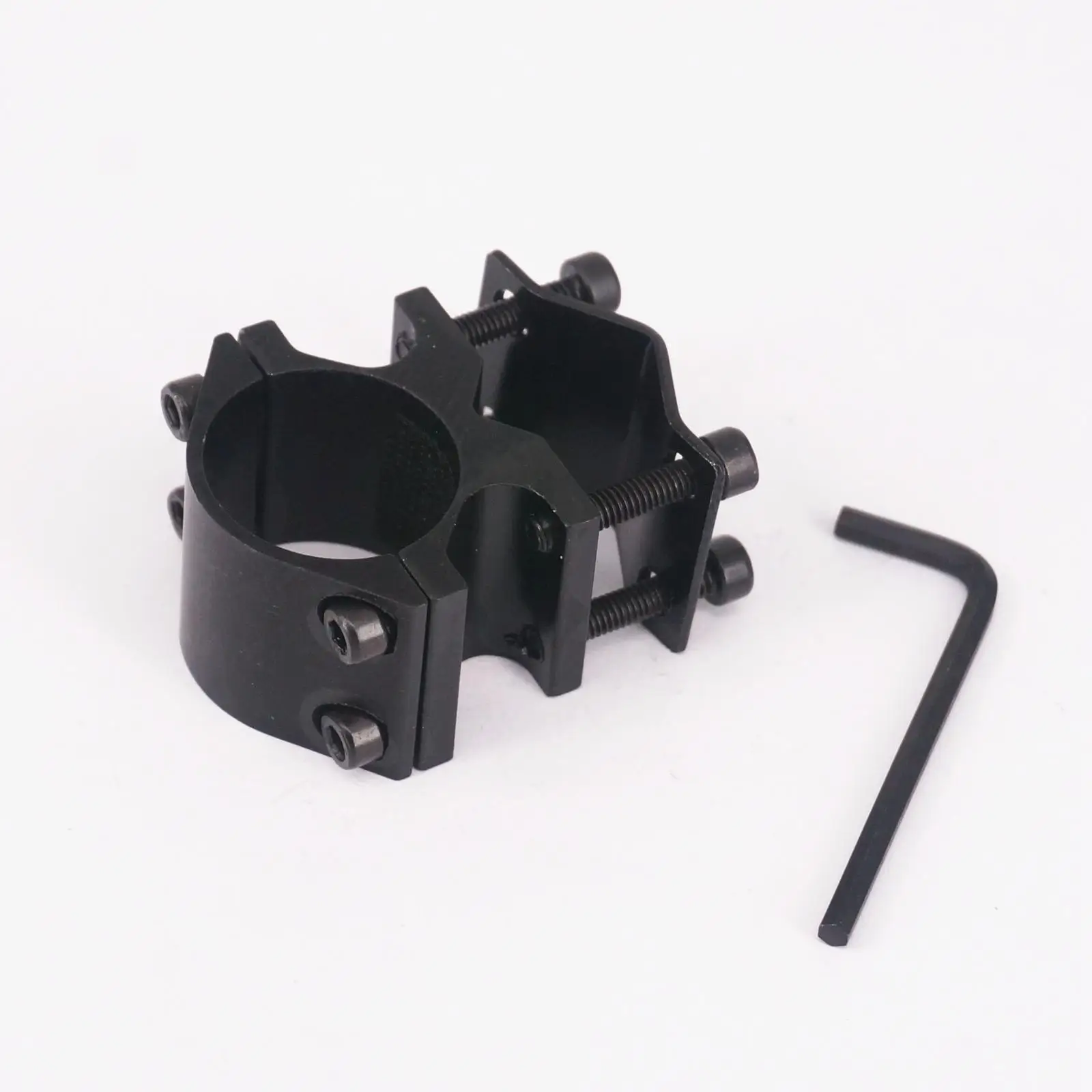 Weapon Flashlight Mount Metal Outdoor Accessory Flashlight Torch Laser Bracket Clamp Mount 25mm Ring Holder Fit 9-23mm Barrel for Airsoft