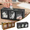 Wooden Personalized Children's Savings Box Give Save Money Box Daily Spend Family Storage Money Box Bank Saving Kid Cash Pi Q2R0 1