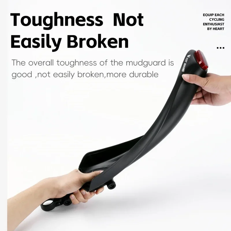 WEST BIKING Bicycle Fender Waterproof Anti-Fouling Durable Reflective Bike Mudguard for 26/27.5 lnch MTB Bicycle Bike Accessory