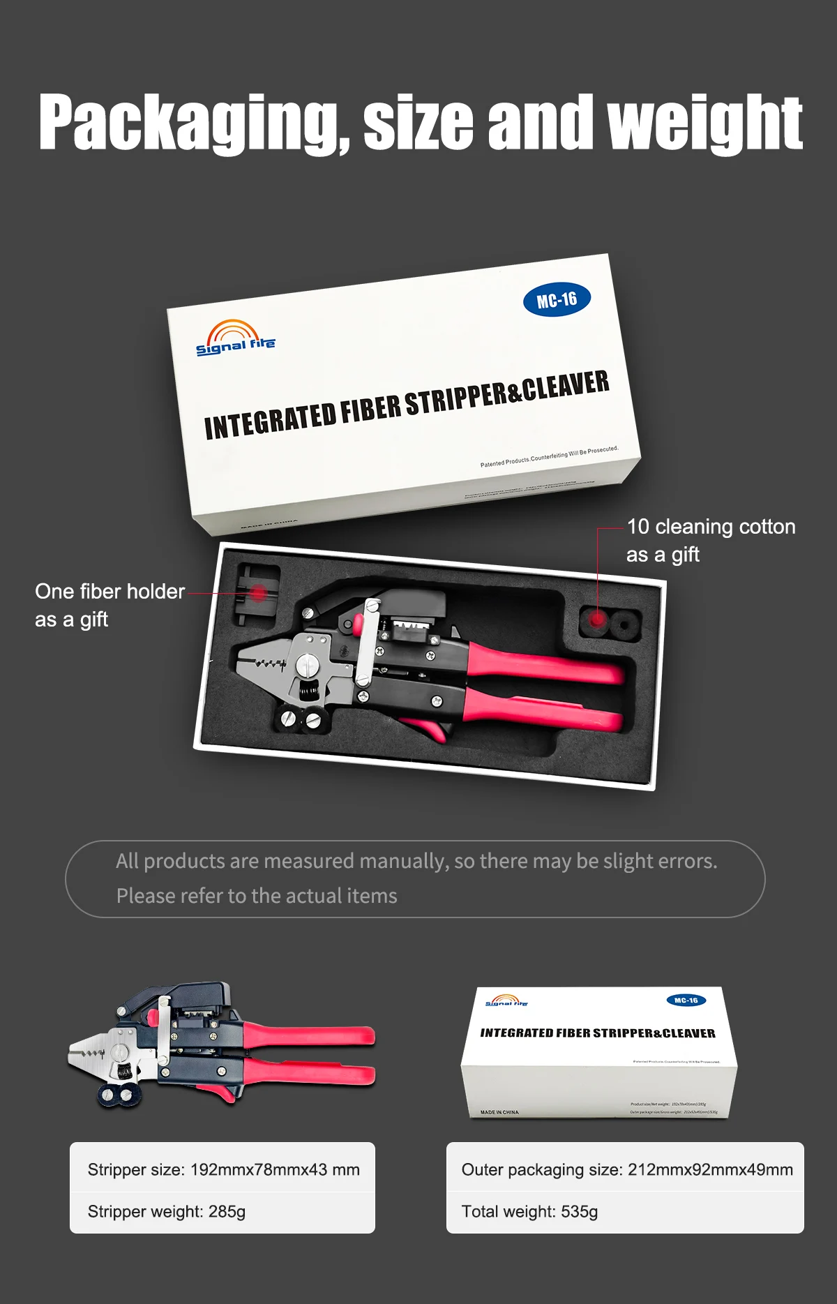 High Quality New Signal Fire MC-16 Multi-Functional Optical Fiber Stripper FTTH