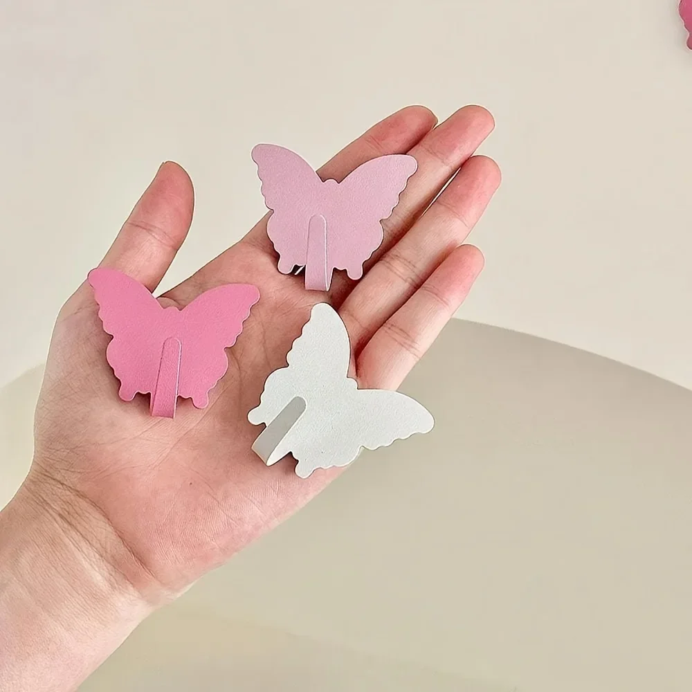 3pcs Home Butterfly Hook Strong Adhesive Non drilling Door Rear Wall Non marking Load bearing Adhesive Hook 4