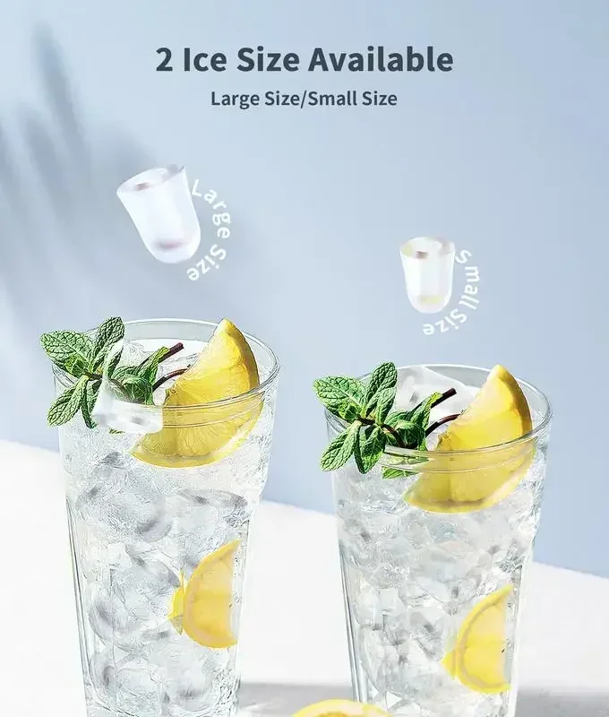ecozy Ice Maker, Portable Ice Maker, 26lb, 9 Cubes in 6Min, Self-Cleaning, Kitchen Utensils