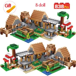 My World – blocs de construction de maison de Village, jouets pour enfants, Compatible avec minecraft 