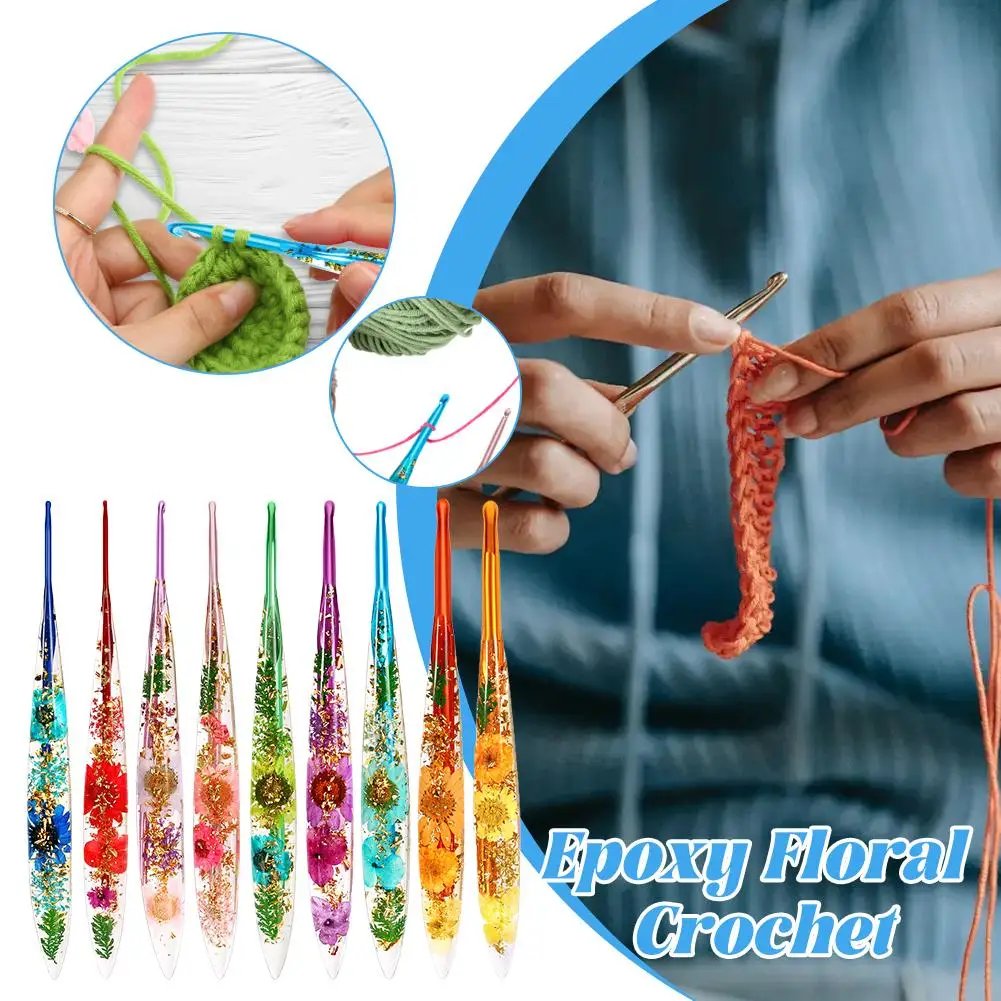 1pcs New Drip Glue Crochet Hook 2.0-6.0mm Aluminum Crochet Needles Ergonomic Knitting Crochet Set DIY Yarns Weave Needles