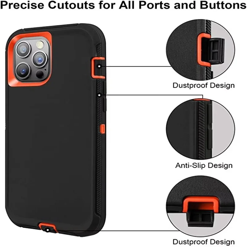Ultimate Heavy Duty Shockproof Armor Dust-Proof Case Cover - 3 in 1 Protection