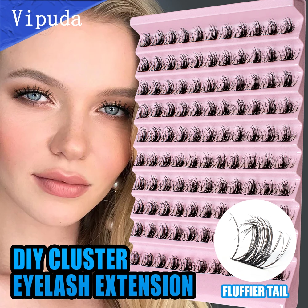 VIPUDAClusterLashesEyelashesNaturalVolumeIndividualLashesSoft
