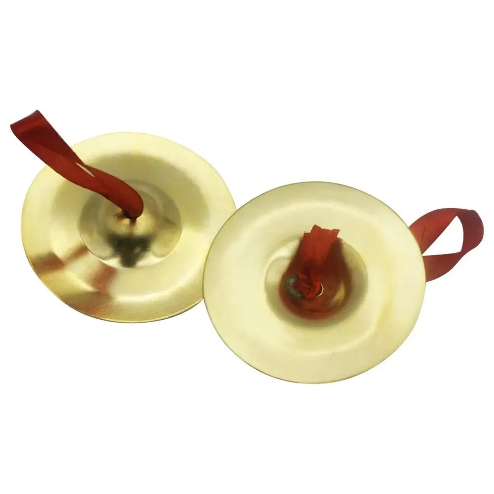 2 Pcs Finger Cymbals Musical Instrumen Belly Dance Brass Finger Cymbals Middle East Percussion Dancing Props