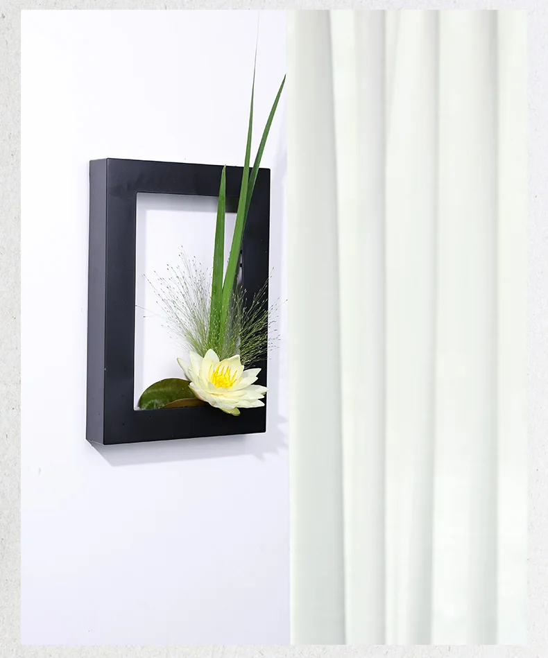 Japanese Ikebana Plastic Plant Arrangement Tools, Photo Frame Flower Pot, Wall Hanging, Living Room, Desktop 4