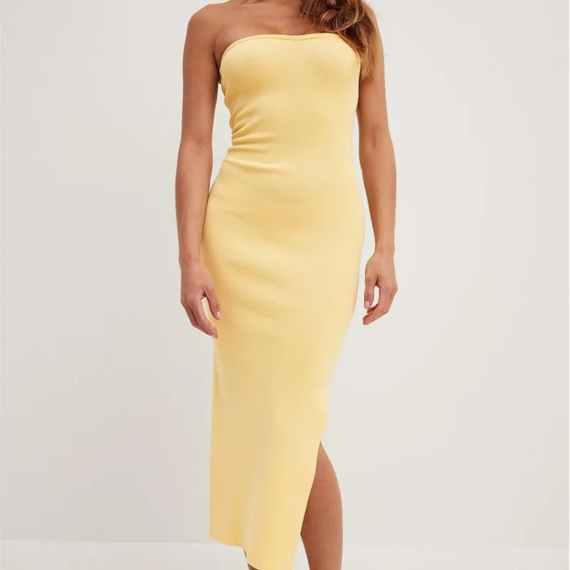 

Пляжное платье для женщин, накидка, элегантная и красивая юбка 2023, на одно плечо, Сексуальное Тонкое вязаное однотонное акриловое платье с разрезом