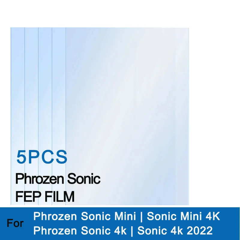 Phrozen Sonic Mini 4K Sonic 4k 2022 UV 수지 3D 프린터 릴리스 필름 프린터 FEP 시트 용 5pcs FE..