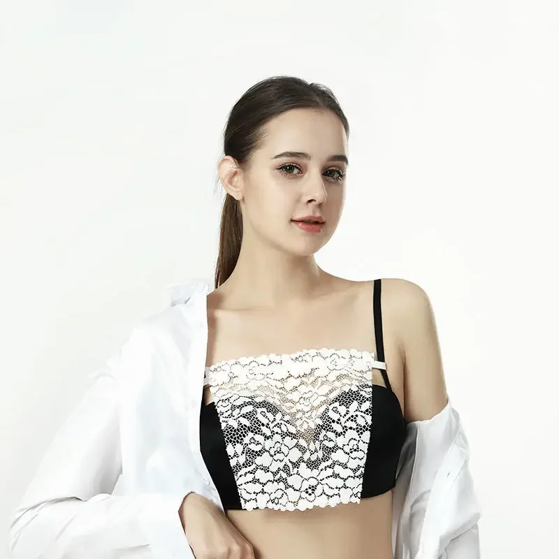 Women Lace Clip-on Camisole Bra Insert Fake Collar fake collar