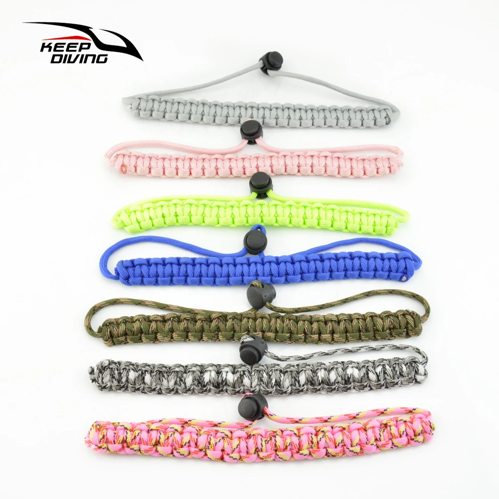 1Pcs 내구성있는 스쿠버 다이빙 핸드 손목 로프 포인터 분실 방지 핸드 로프 수중 카메라 손목 스트랩 스노클링 액세서리