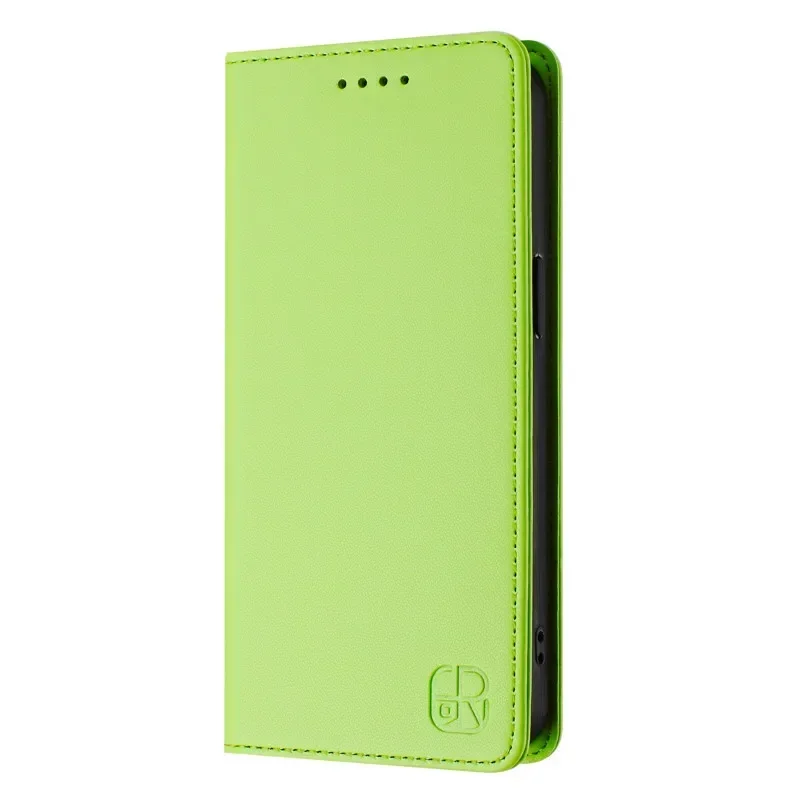 Luxury Anti-Theft Leather Flip Wallet Phone Cover - Solid Color Coque