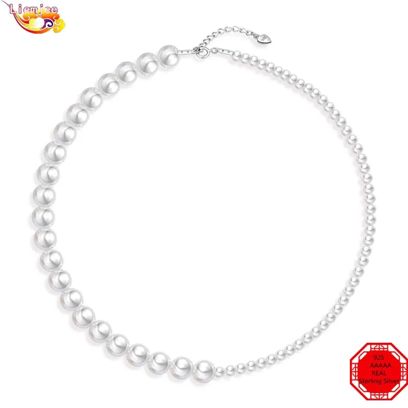 

Женское колье из серебра 925 пробы, с жемчугом