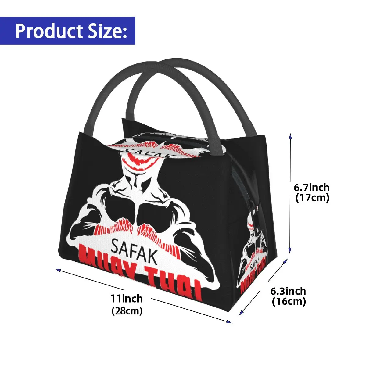 Muay Thai Logo Portable insulation bag for Cooler Thermal Food Office Pinic Container