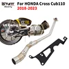 Motorcycle Exhaust Escape Moto Full Systems Slip On For Honda Cross Cub110 CC110 2018 - 2023 Modify Front Mid Link Pipe 50.8MM