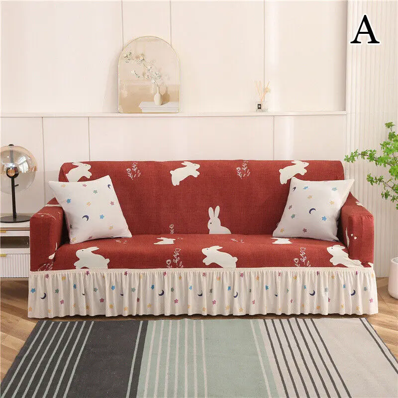 

1 2 3 4 Seater High Stretch Sofa Cover Couch Slipcover Lounge Protector Covers Easy Fitted Armchair Sofa Cover for Living Room