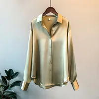 1 יחידה חולצת סאטן לאביב ולסתיו לנשים עם שרוולים ארוכים, חולצות קרדיגן אלגנטיות ומתוקות, מעילים קז'ואליים לנערות, חולצת הגנה מהשמש 5