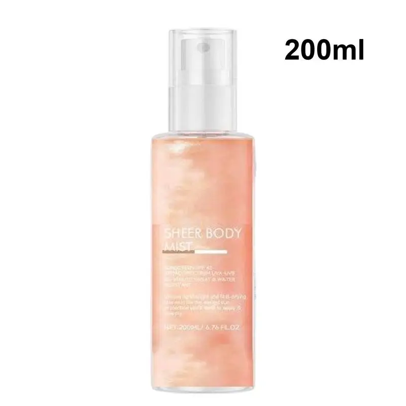 Sunscreen Spray 200ml Daily Facial Sunscreen Spray SPF 42 Sun Block Isolation Mist UV Protector Brightening Moisturizer ForWomen