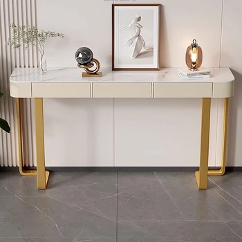 Consolle di lusso italiana con contenitore Sottile consolle da ingresso per soggiorno Rettangolo Glam Woonkamer Tafel Furniture