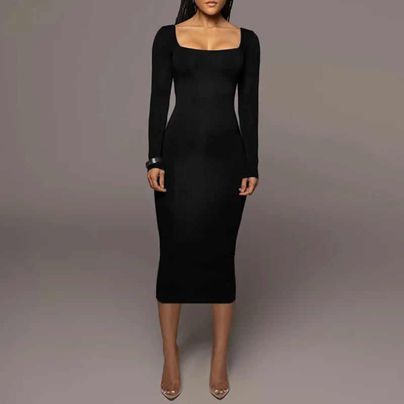 Shapewear Dress for Women Full Body Control Slips Tight Slimming Body Shaper Dresses Long Sleeve