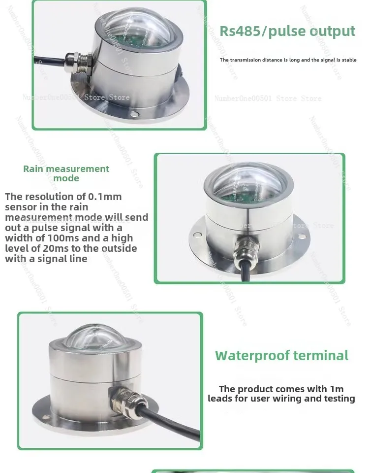 XM9505 Stainless steel optical rain gauge RS485 meteorological monitoring statio