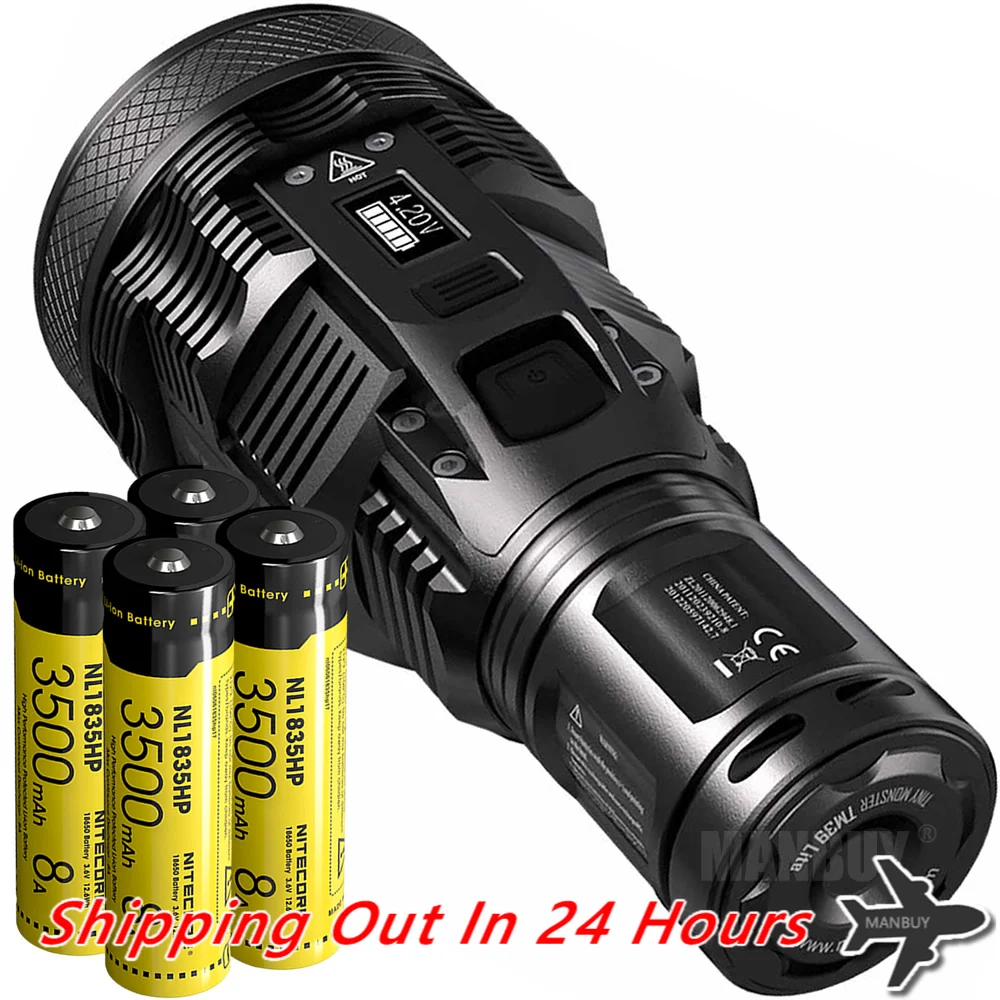 22 Nitecore Tm39lite With 4 Pieces Nl15hp 3500mah Rechargeable Batteries 50 Lumens Led Flashlight Super Bright Baton Torch Flashlights Torches Aliexpress