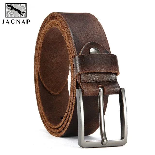 Cuir véritable pour hommes haute qualité boucle jean peau de vache ceintures décontractées affaires Cowboy ceinture mâle créateur de mode