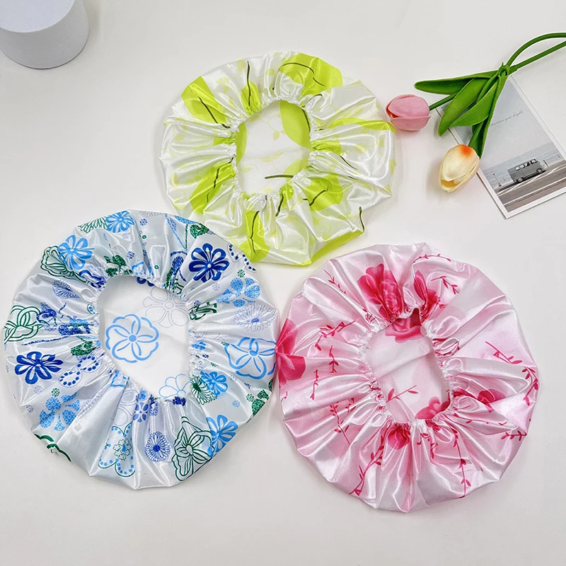 

Водонепроницаемая шапочка для душа, утолщенная Водонепроницаемая масляная шапочка для дыма, Женские аксессуары для спа-салона, шапочка для душа, аксессуары для ванной комнаты