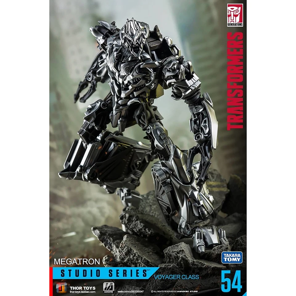 재고 오리지널 하스브로 트랜스포머 스튜디오 시리즈 54 보이저 클래스 메가트론 컬렉션 모델, 액션 피규어 장난감 선물