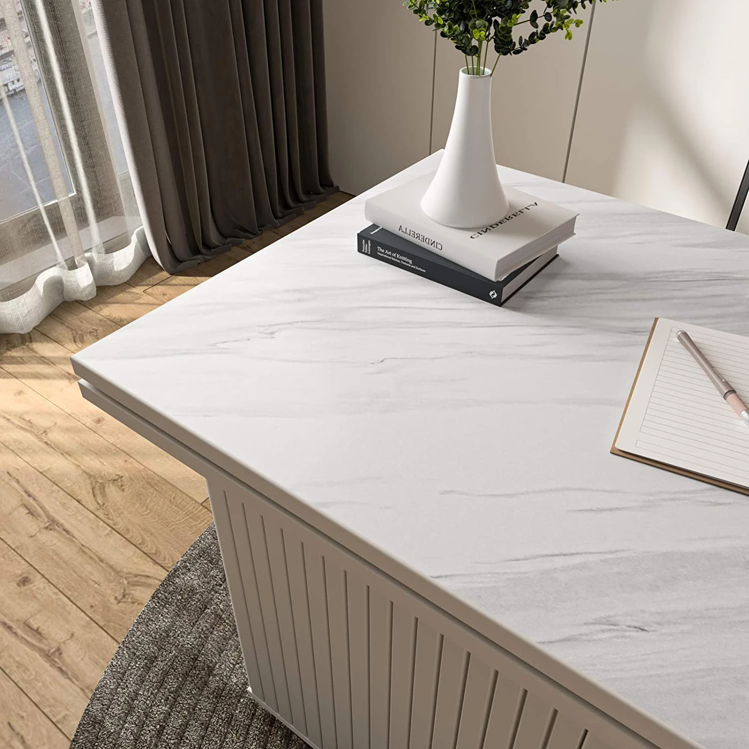 Waterproof Aluminum Foil Marble Countertop Sticker Vinyl Self Adhesive