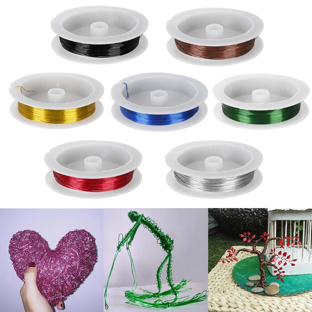 10m/Roll Iron Craft Wire 0.5mm Spool Soft DIY String Jewelry Craft Metal  Wire for DIY Decorative Artificial Flower Wreaths Decor - AliExpress