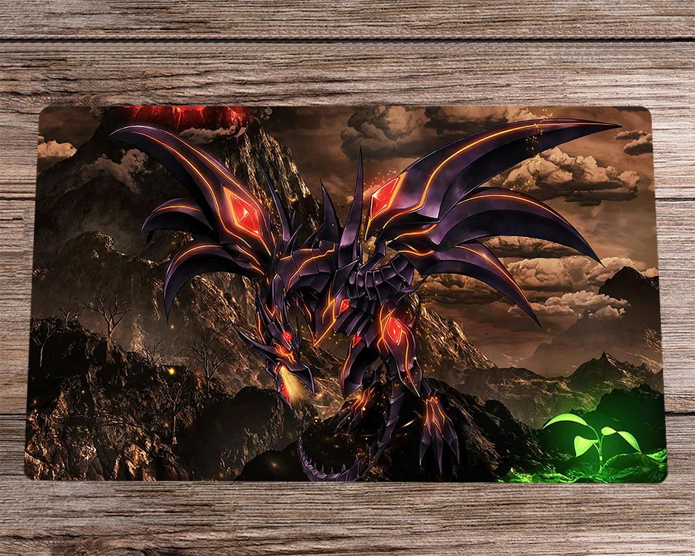 YuGiOh Playmat Red Eyes Darkness Dragon CCG TCG Playmat Trading Card Game  Mat & Free Bag Anti-slip Desk Mat Pad Mousepad 60x35cm - AliExpress