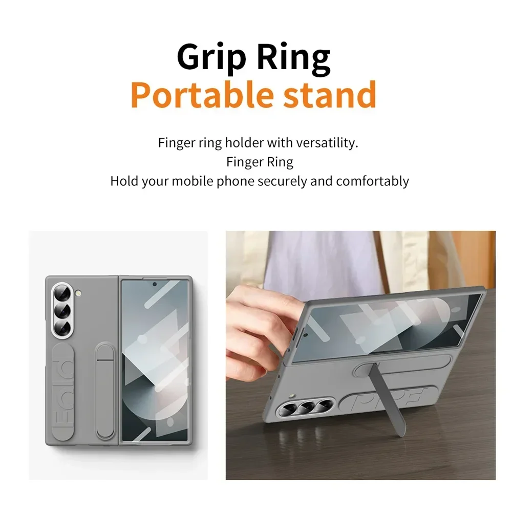 Premium Silicone Cover with Invisible Wrist Strap and Hidden Stand Feature