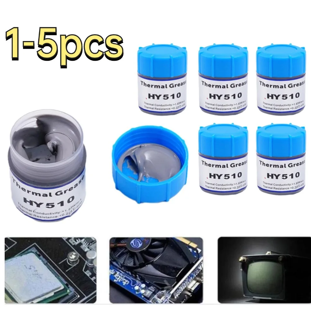 Thermal Paste Thermal Glue 1-5pcs 10g HY510 Silicone Thermal Paste CPU Thermal Paste Conductive Grease Heatsink CPU GPU Chipset Notebook Computer