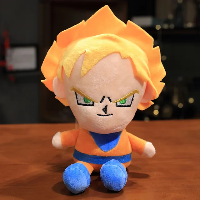 25cm Dragon Ball Super Saiyan Plushie Cartoon Cute Son Goku Gohan Piccolo Vegeta Majin Buu Trunks Kawaii Stuffed Plush Doll Toys