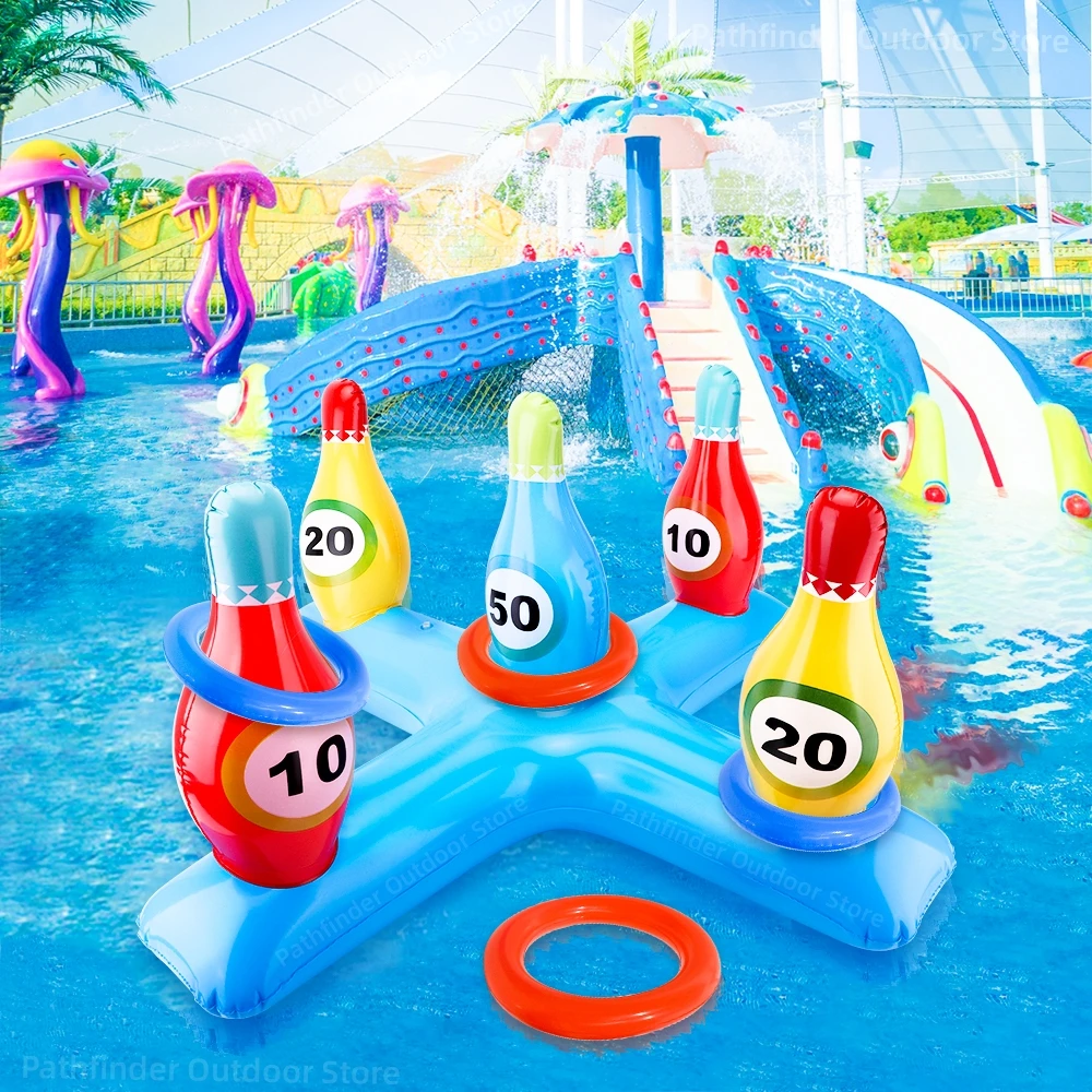 Outdoor Inflatable Foldable Floating Row Swimming Pool Water Accessories Inflatable Ring Throwing Game Water Games Equipment 2