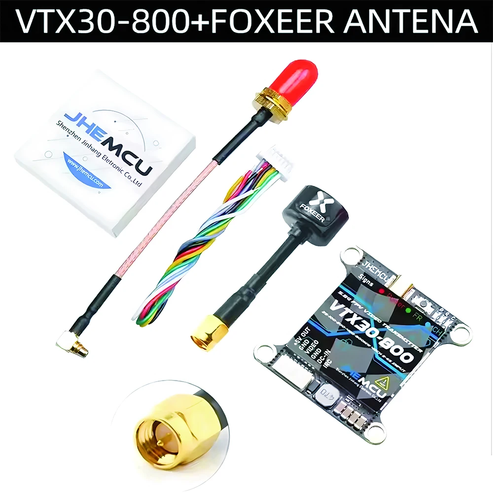 Détail du bouton de changement de puissance et de la LED d'état sur le VTX20-600/30-800.