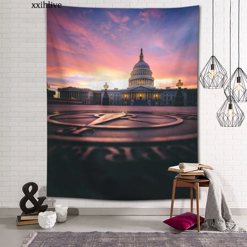 Custom Tapestry United States Capitol Printed Large Wall Tapestries