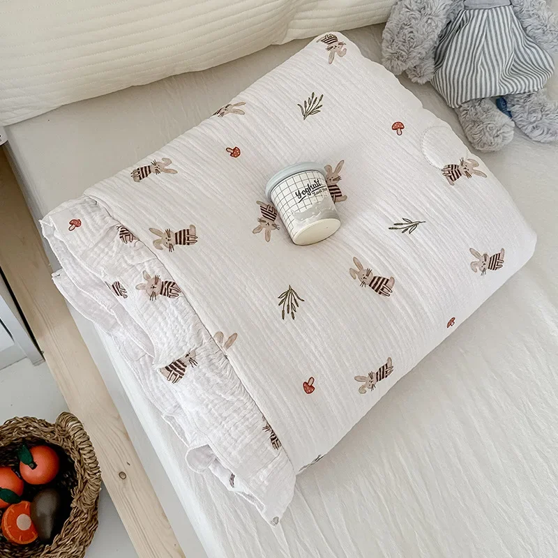 120X150cm Baby Blanket Swaddle Wrap Soft Comfortable Baby Quilt for Crib Cotton Children's Blanket Kids Bedding Accessories