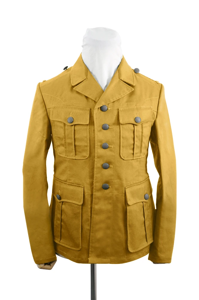 Guta-003 Wwii German Dak/Tropical Afrikakorps Sand Field Tunic M40/1St Pattern
